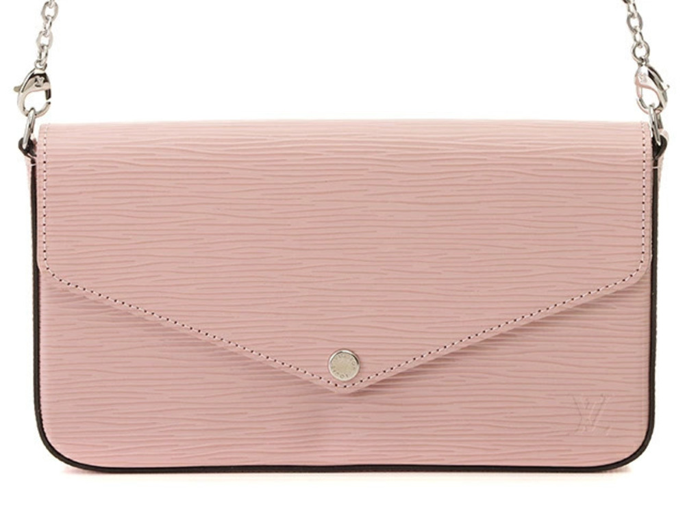 LOUIS VUITTON Pochette Felicie Epi Leather Rose Pink Ballerine AH